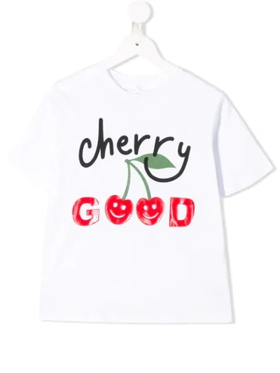 Stella Mccartney Kids' White Cherry Printed T-shirt