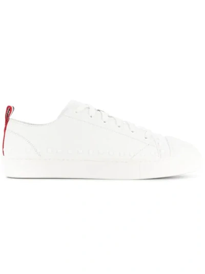 Moncler White Leather Linda Sneakers