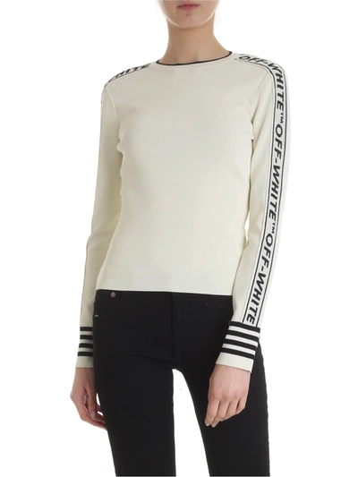 Off-white Off White Pullover In White With Bands