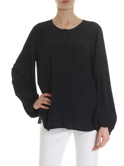 Her Shirt Aerin Shirt In Black Silk