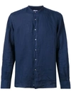 Aspesi Mandarin Collar Shirt In Blue