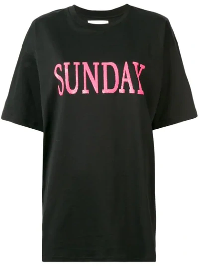 Alberta Ferretti Sunday T-shirt In Black