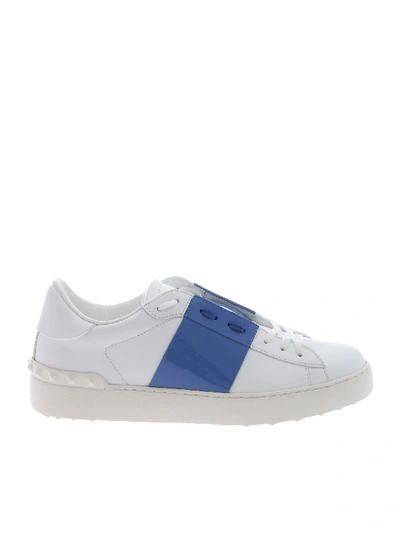 Valentino Garavani Open Sneakers In White And Light Blue