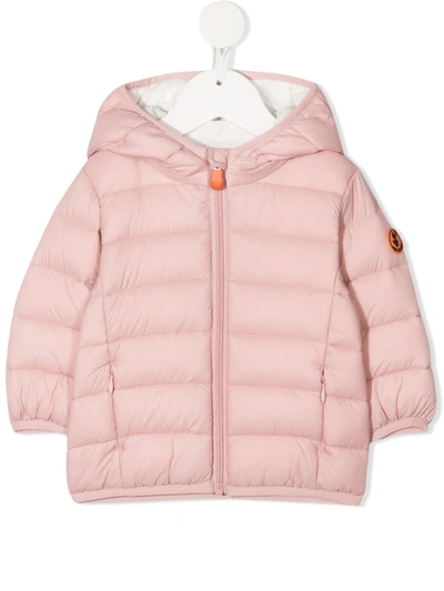 Save The Duck Teen Satin-shell Puffer Jacket In Pink