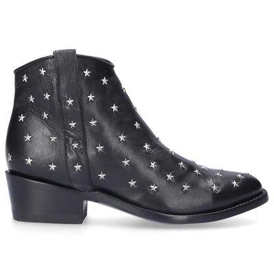 Mexicana Etoile 3 Texan Boots In Black With Stars