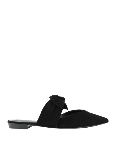 Kendall + Kylie Ela Mules In Black With Bow