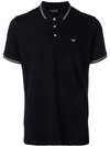 Emporio Armani Black Polo Shirt With Logo Embroidery