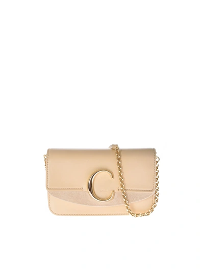 Chloé C Chloè Clutch In Blondie Beige