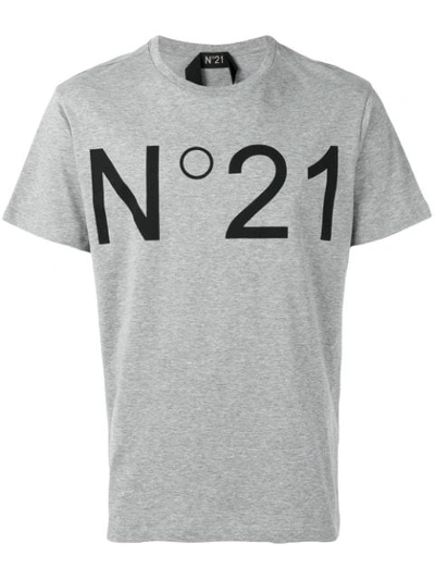 N°21 Logo Print T-shirt In Grey