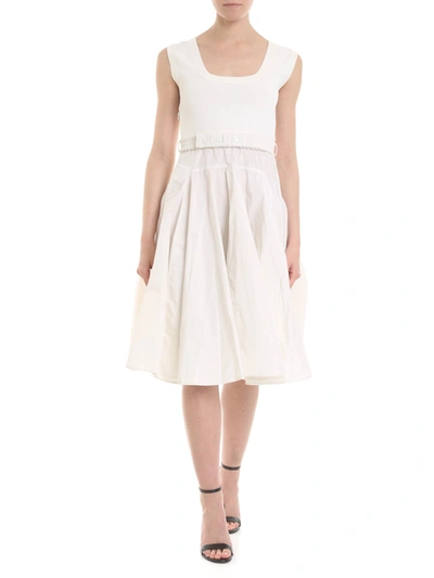 Moncler Ivory White Flounce Dress