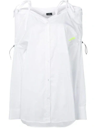 Marcelo Burlon County Of Milan Off-shoulder Confidencial Dress In Whit In White