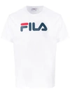 Fila Logo Print Cotton T-shirt In White