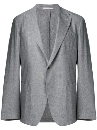Eleventy Grey Wool Cloth Jacket With Patches