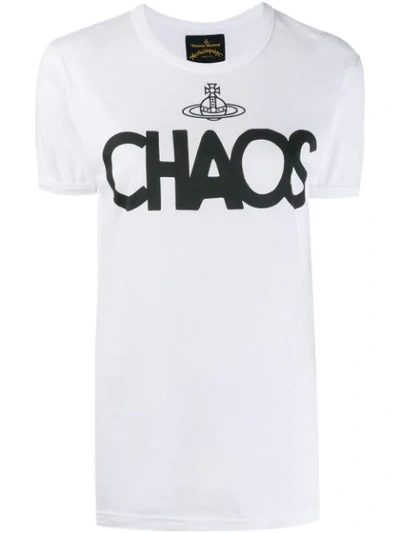 Vivienne Westwood Anglomania Chaos Crewneck T-shirt In White