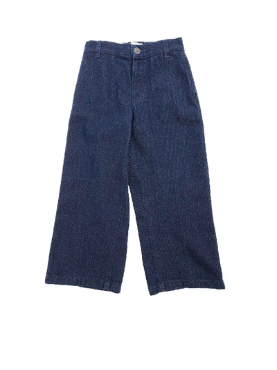 Gucci Kids' Blue Jeans With Web