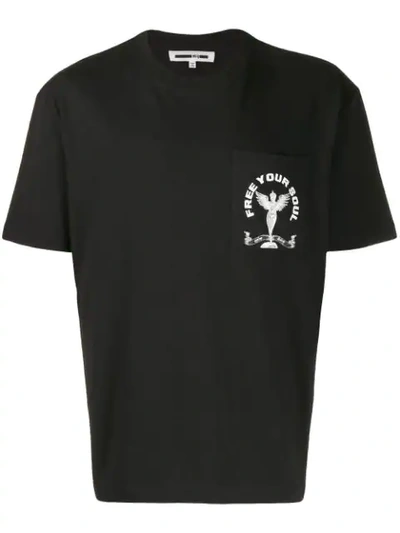 Mcq By Alexander Mcqueen Free Your Soul T-shirt In Black