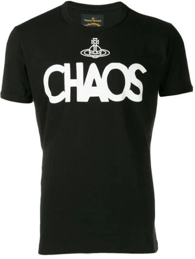 Vivienne Westwood Anglomania Chaos Crewneck T-shirt In Black