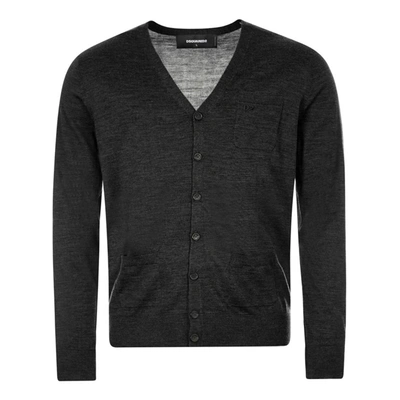 Dsquared2 Black Cardigan With Pockets