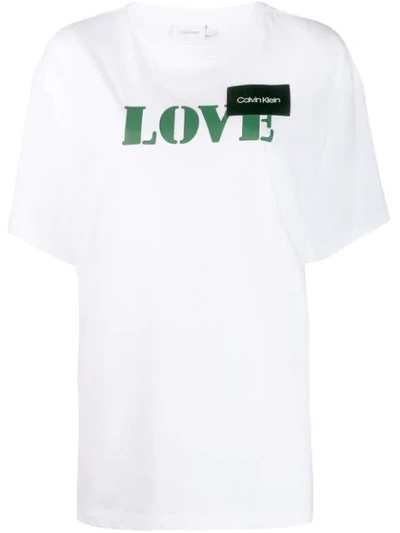 Calvin Klein Love White T-shirt With Logo