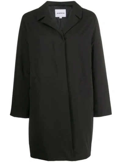 Aspesi Marzapane Overcoat In Black