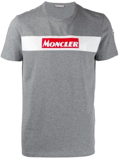Moncler Printed T-shirt In Grey