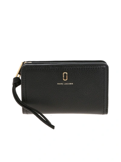 Marc By Marc Jacobs Black Wallet With Golden Logo