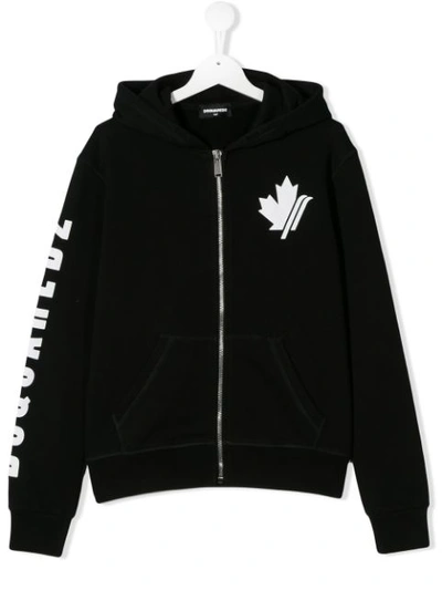 Dsquared2 Kids' Black Sweatshirt With White Print
