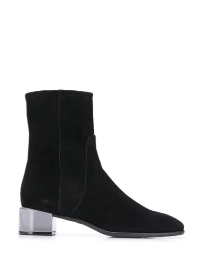 Stuart Weitzman Clodette Boots In Anthracite Grey In Black