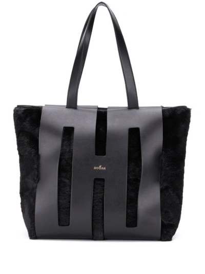 Hogan Shopping Medium Bag In Black