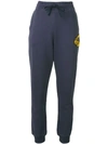 Vivienne Westwood Anglomania Blue Trousers With Orb Logo Patch In Grey