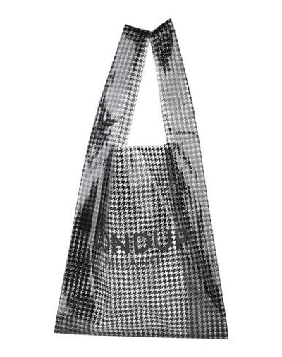 Dondup Pvc Houndstooth Shopping Bag In Transparent