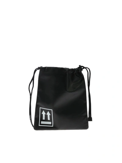 Off-white Small Bag In Black With White Print
