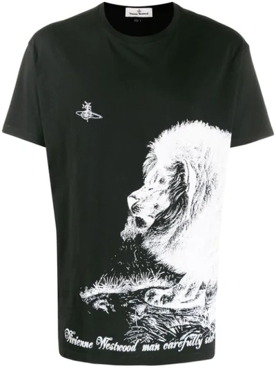 Vivienne Westwood Black T-shirt With Leone Print