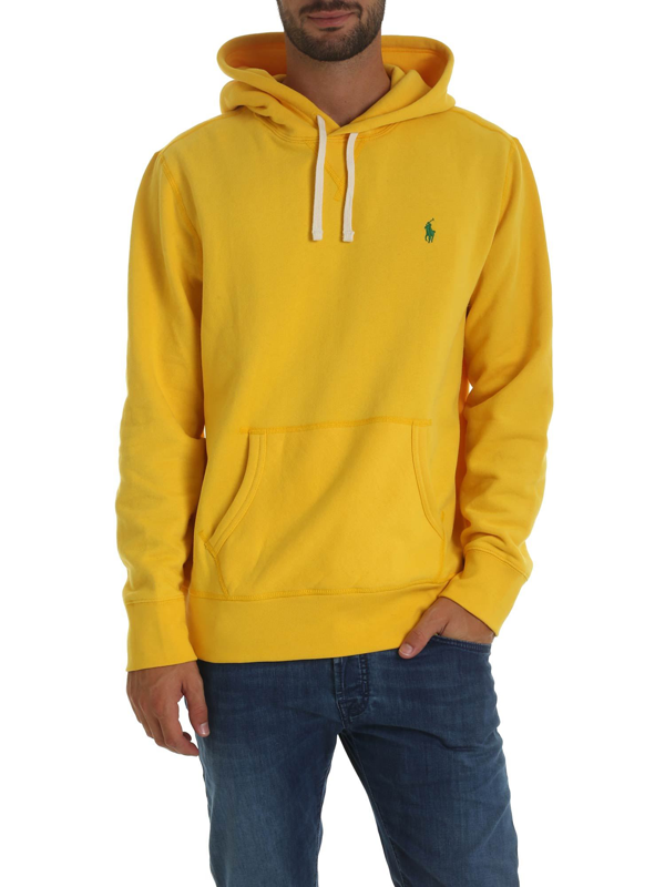 Polo Ralph Lauren Yellow Sweatshirt With Logo Embroidery | ModeSens