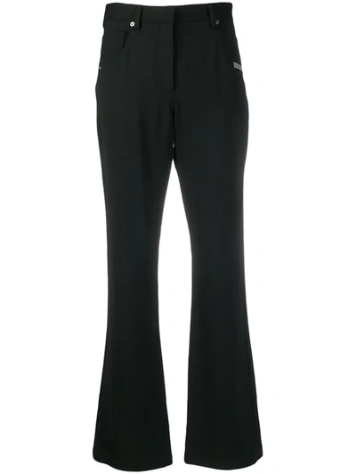 Off-white Kick Flared Trousers In Black Color