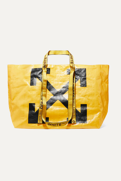yellow off white purse