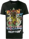 Philipp Plein Cash Teddy Print T-shirt In Black