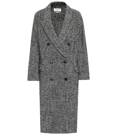 Isabel Marant Étoile Habra Coat In Grey And White Color