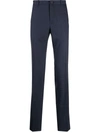 Incotex Slim Fit Trousers In Blue With Check Pattern