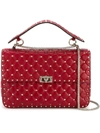 Valentino Garavani Rockstud Medium Leather Shoulder Bag-red