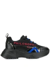 Philosophy Di Lorenzo Serafini Sneakers In Black Mesh With Logo Print