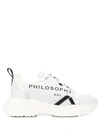 Philosophy Di Lorenzo Serafini Techno Fabric And Leather Sneakers In White
