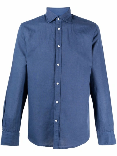 Deperlu Flynn Long-sleeve Shirt In Blue
