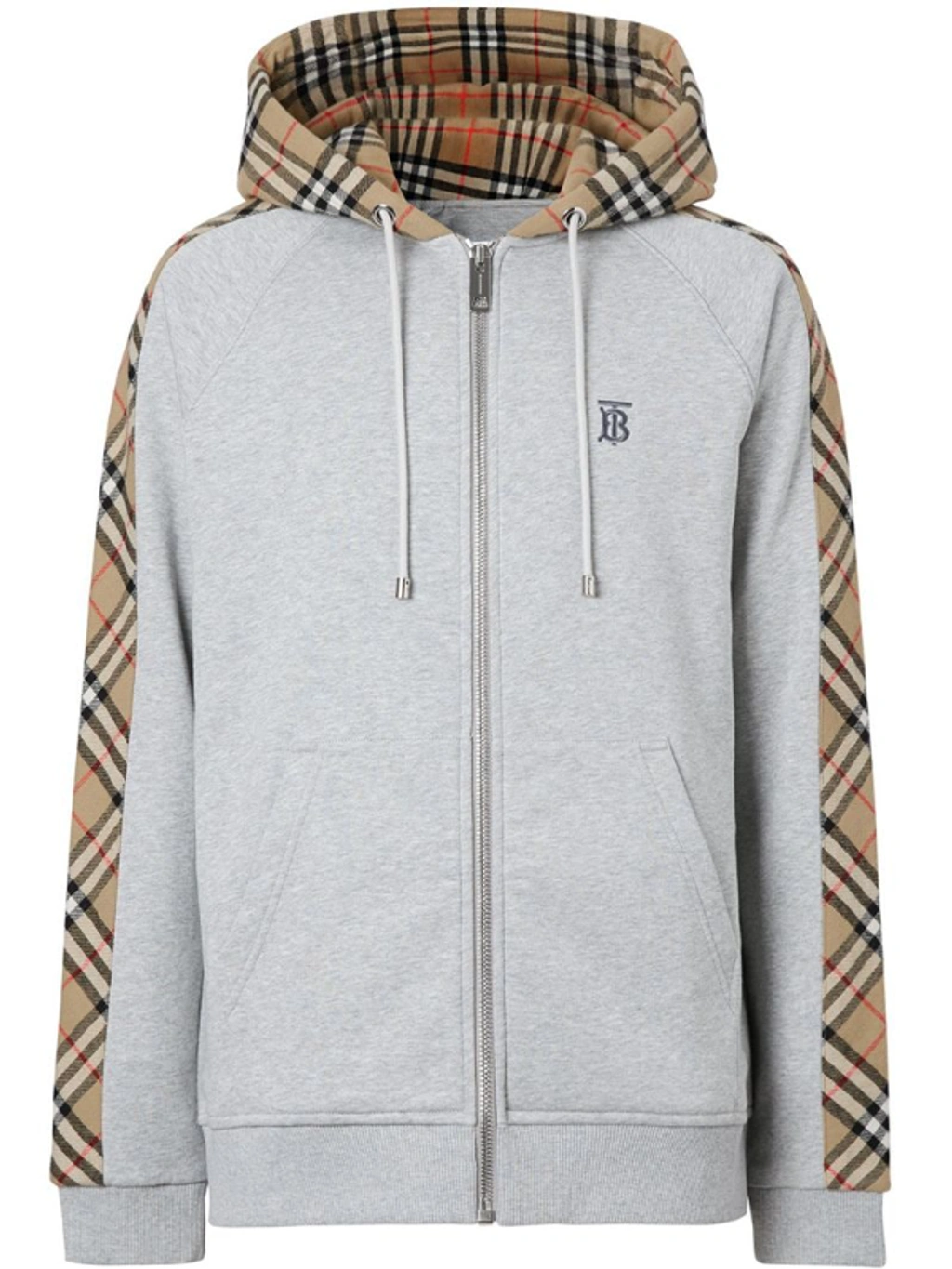 Burberry Men's Kurke Hoodie Sweatshirt W/ Vintage Check Trim In