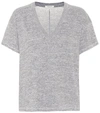 Rag & Bone Avryl V-neck Short-sleeve T-shirt In Light Heather Grey