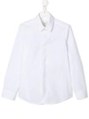 Fendi Teen Pointed Collar Shirt In White