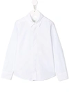 Fendi Kids' Pointed Collar Shirt In White