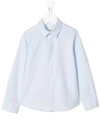 Fendi Kids' Pointed Collar Shirt In Blue