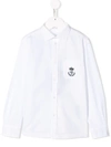 Dolce & Gabbana Kids' Logo Embroidered Shirt In White