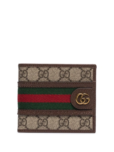 Gucci Ophidia Gg Supreme Bifold Wallet In Brown